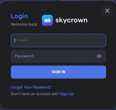 sky crown casino online login